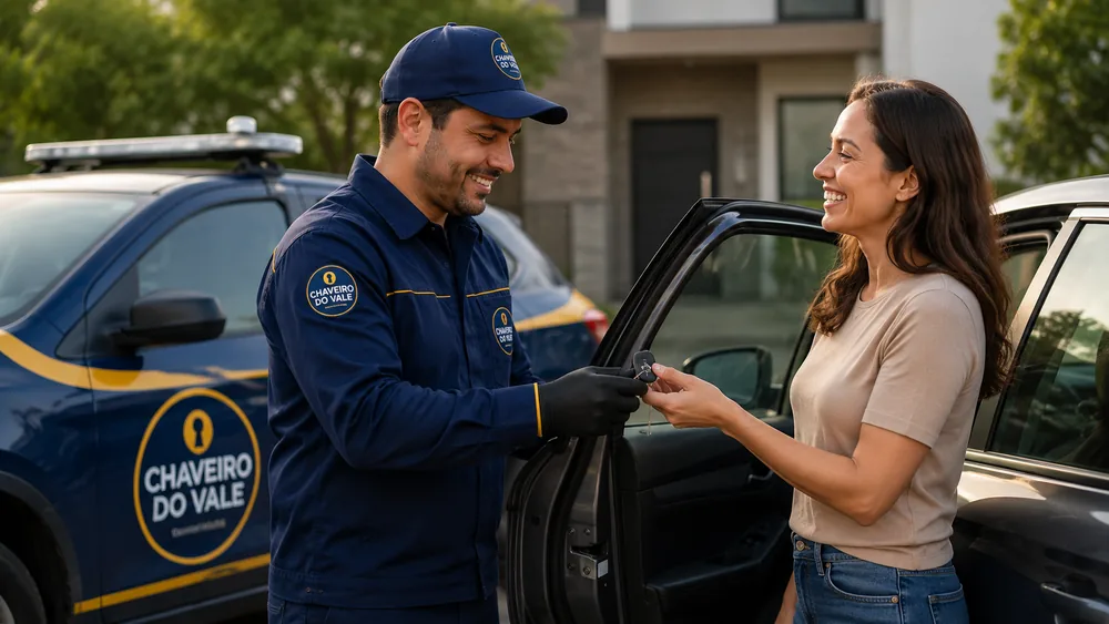 Atendimento automotivo do Chaveiro do Vale para situações de perda de chave