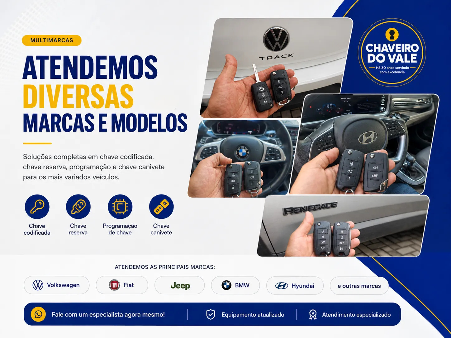 Soluções completas para chaves automotivas — Chaveiro do Vale