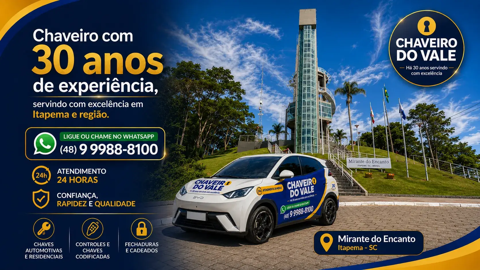 Chaveiro do Vale em Itapema SC — Mirante do Encanto