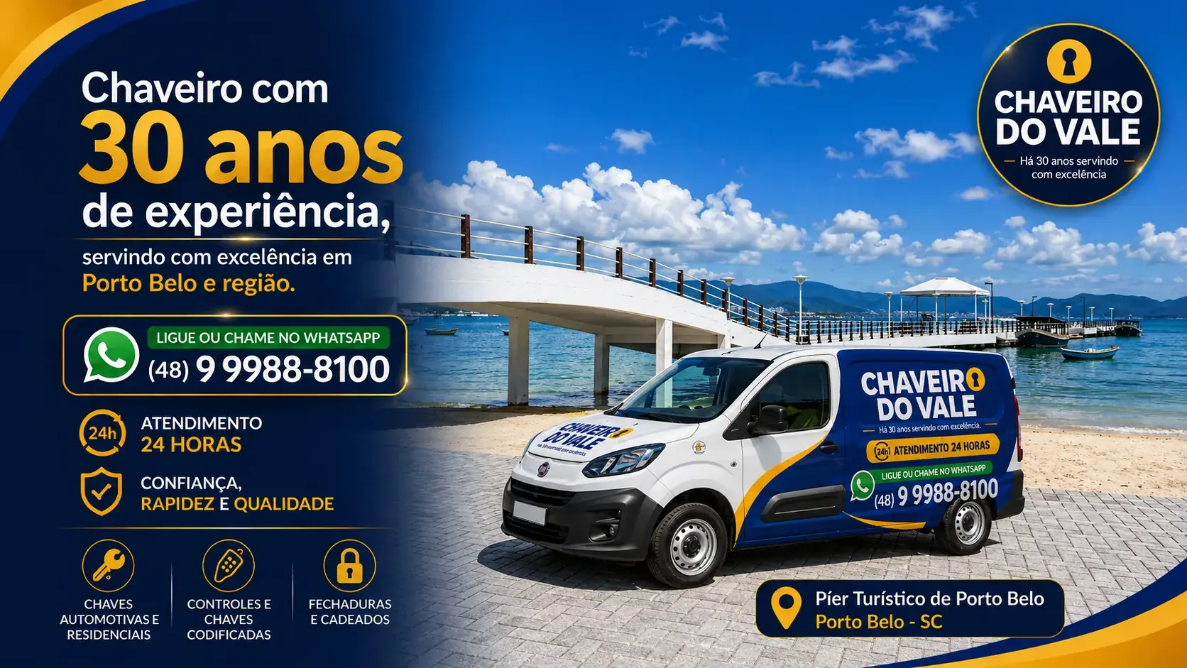 Chaveiro do Vale em Porto Belo SC — Pier Turístico de Porto Belo